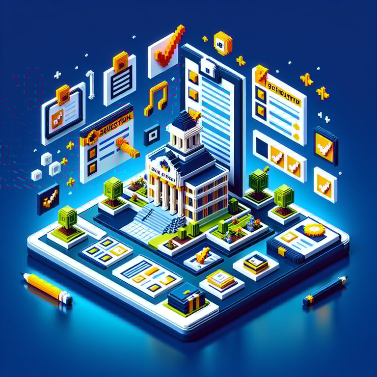 Creative 3D voxel representation of school feedback and assessment