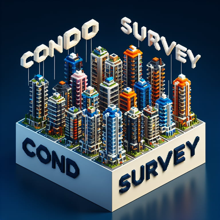 Illustration showcasing relevant topics for Condo Survey survey questions.