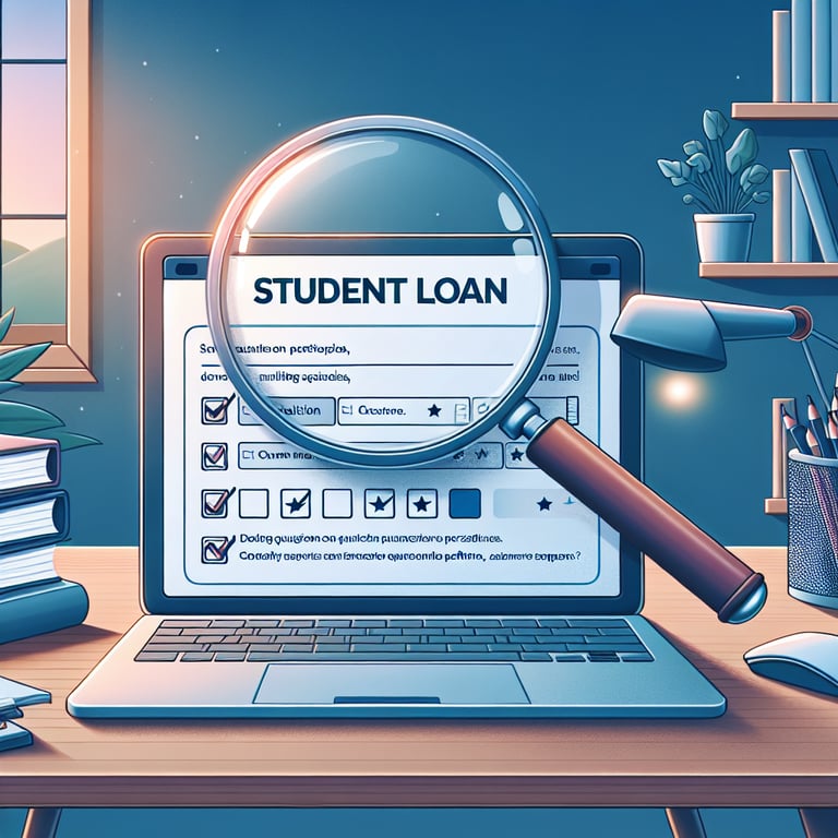 Illustration depicting ideal student loan survey questions for precise outcomes.