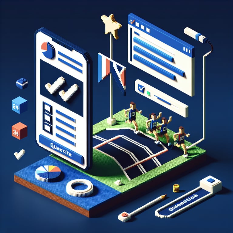 Creative 3D voxel depiction of race survey insights
