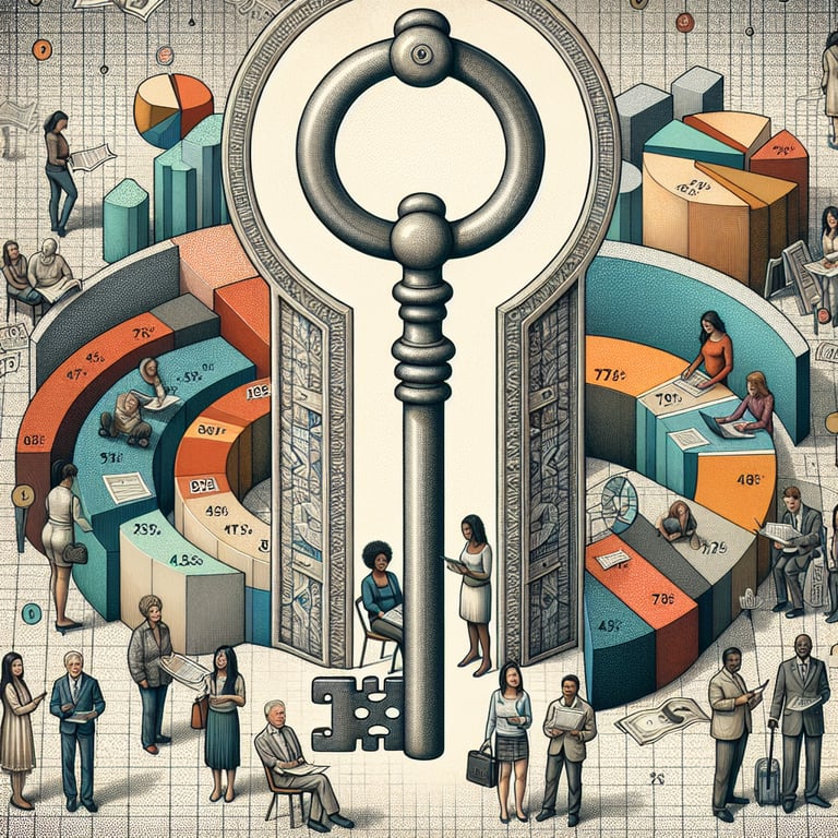 Illustration showcasing the process of crafting and interpreting Statistics Survey survey questions.