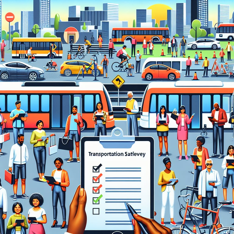 Graphical illustration demonstrating the relevance of Transportation Satisfaction survey questions.