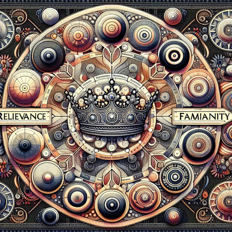 Illustration showcasing the concept of Relevance and Familiarity survey questions