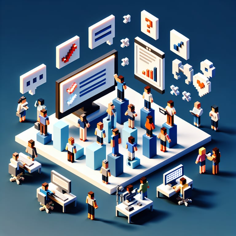3D voxel concept illustrating post-pandemic office readiness survey