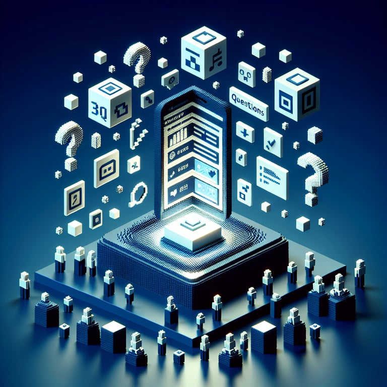 3D voxel depiction: qualitative questionnaire for phone app testing