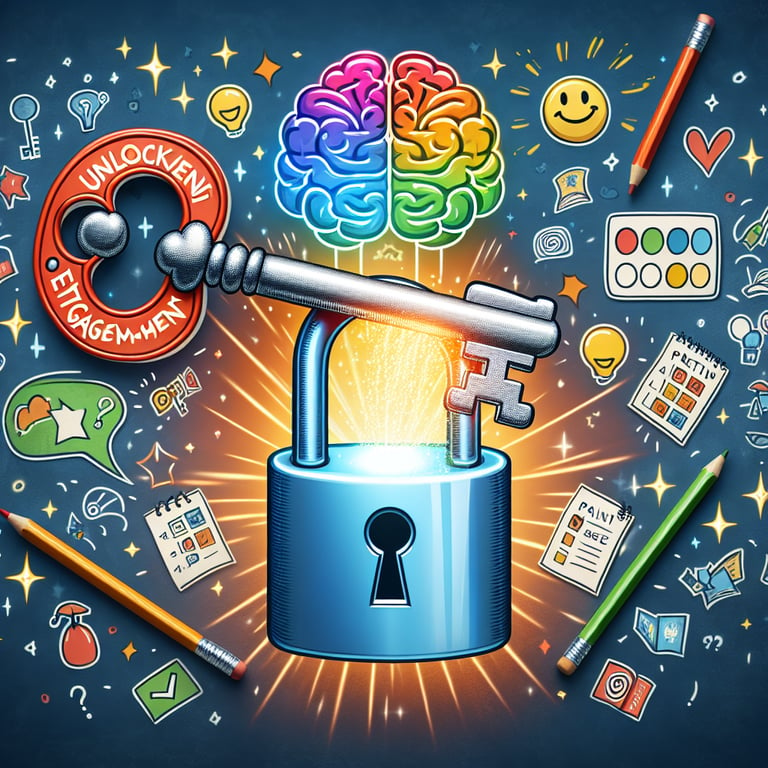 Illustration demonstrating the use of fun survey questions to boost student engagement.