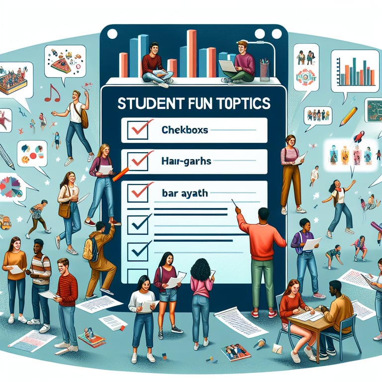 Illustration showing the relevance of Student Fun survey questions in research.