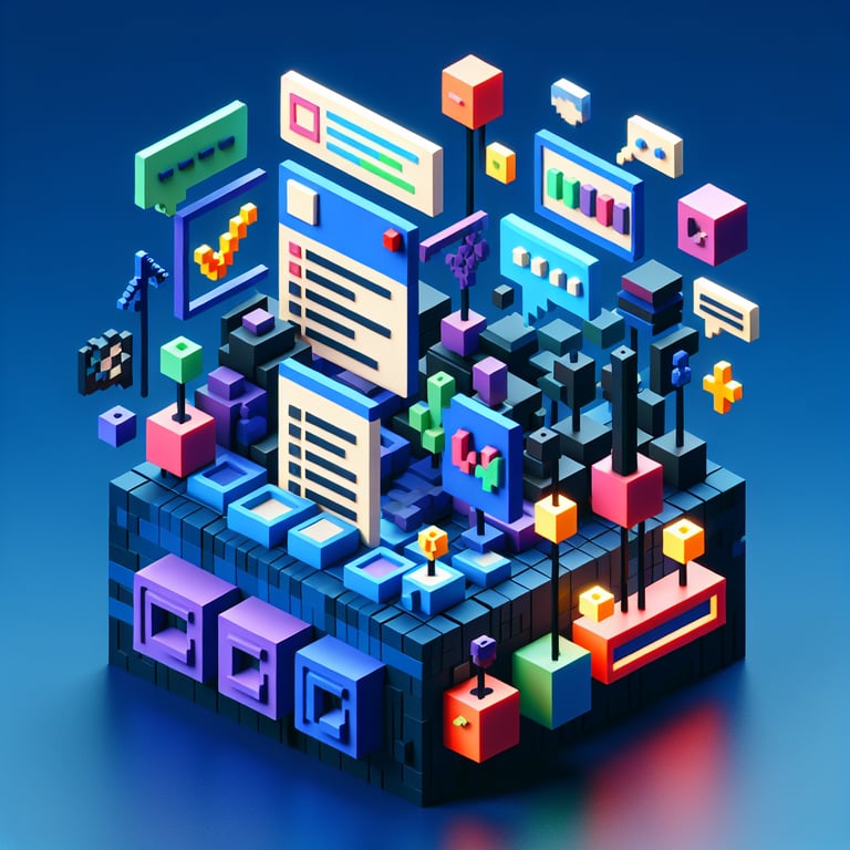 3D voxel depiction of digital course evaluation poll