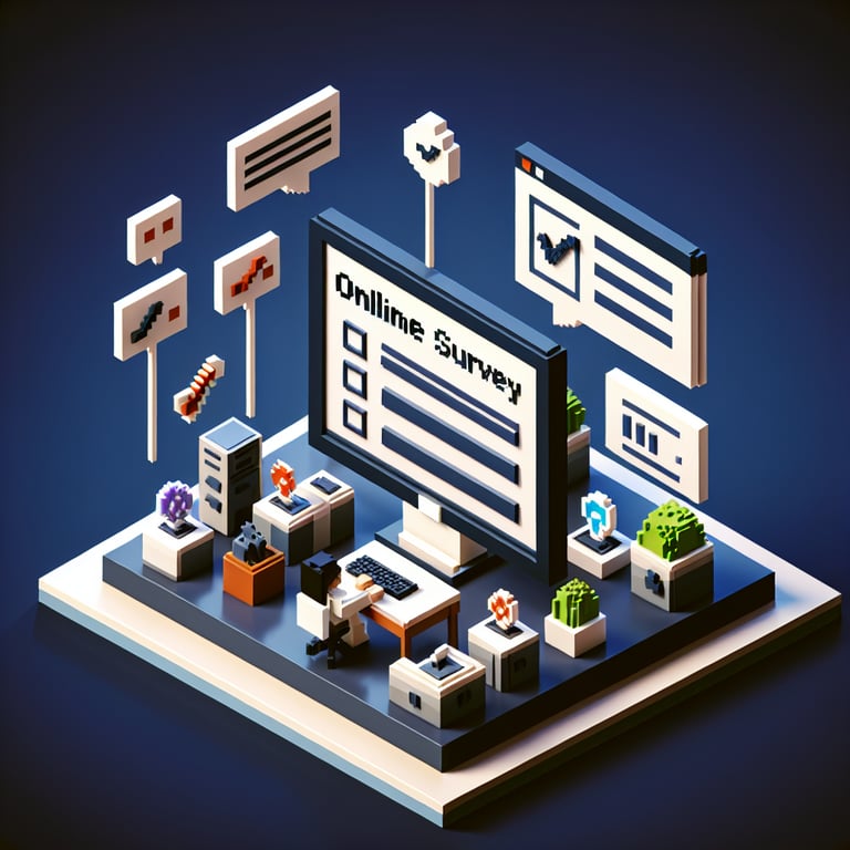 3D voxel model illustrating a sample training feedback survey