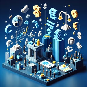 Illustration representing the concept of unlocking the power of economic survey questions.