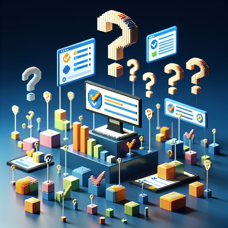 3D voxel art representation of consumer feedback matrices for a satisfaction survey