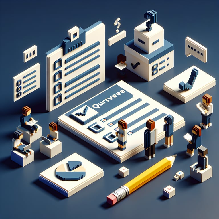 Artistic 3D voxel of a self-monitoring survey interface for middle school metacognition