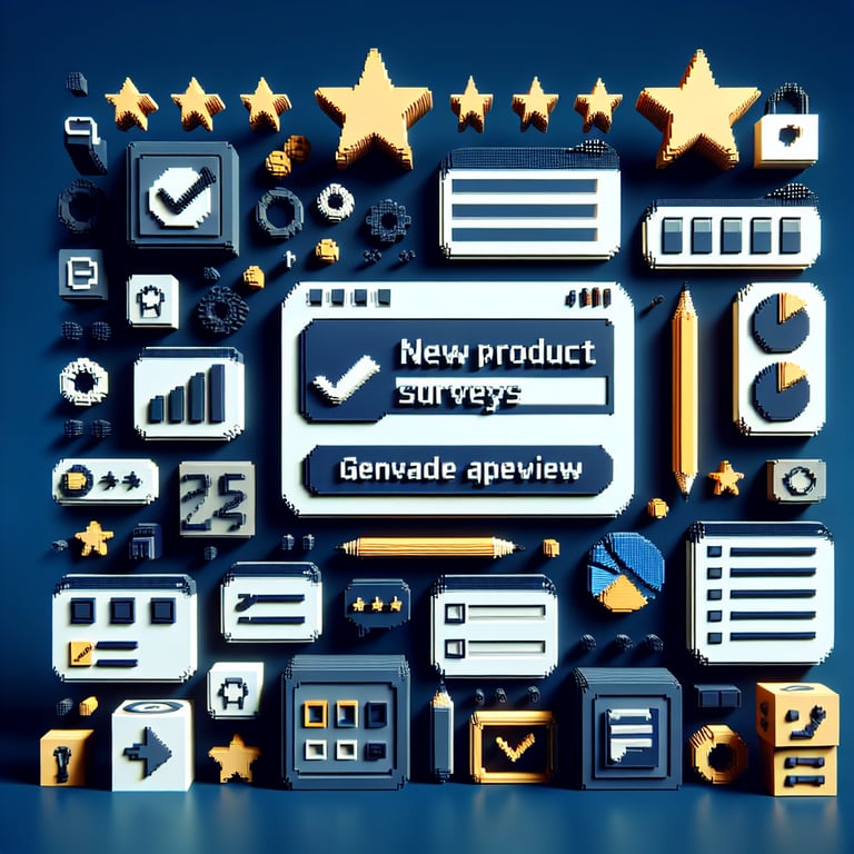 Creative 3D voxel exploring new product respondent insights