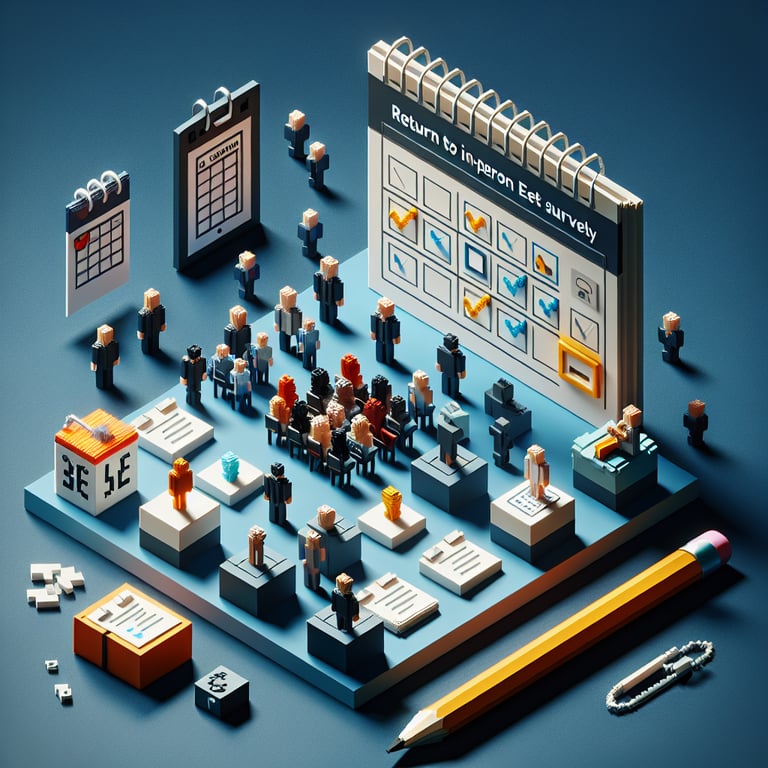 Artistic 3D voxel capturing participant insights in post-pandemic event poll
