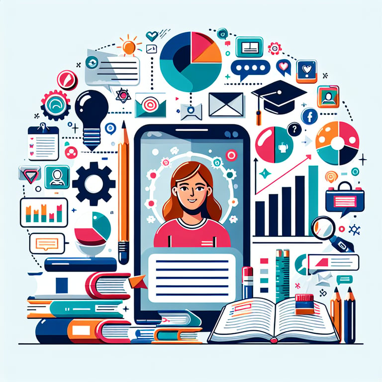 Decoding the Impact: Illustration of relevant topics for Social Media Impact on Students survey questions