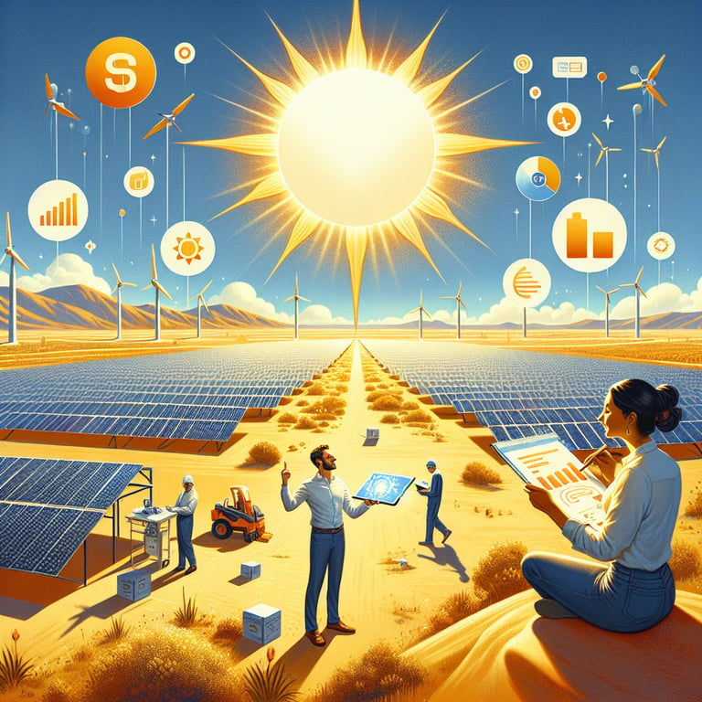 Illustration representing the concept of solar panel survey questions and expected outcomes.