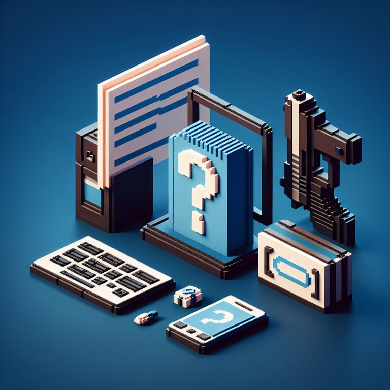 3D voxel scene of a safety emblem and holster representing concealed carry survey design