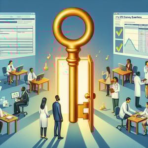 Illustration of a comprehensive guide unlocking the power of STD survey questions.