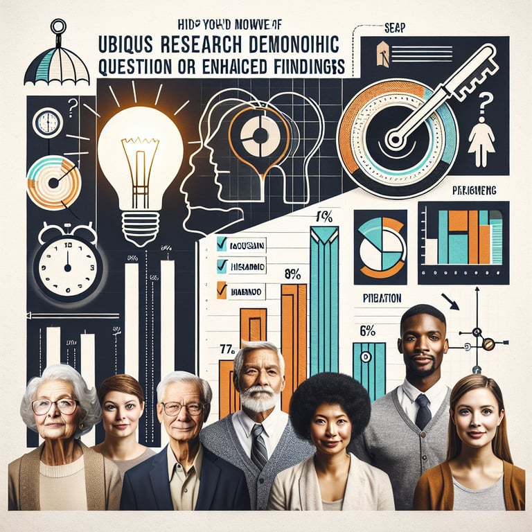 Illustration depicting the concept of unlocking the power of Research Demographic Survey Questions.