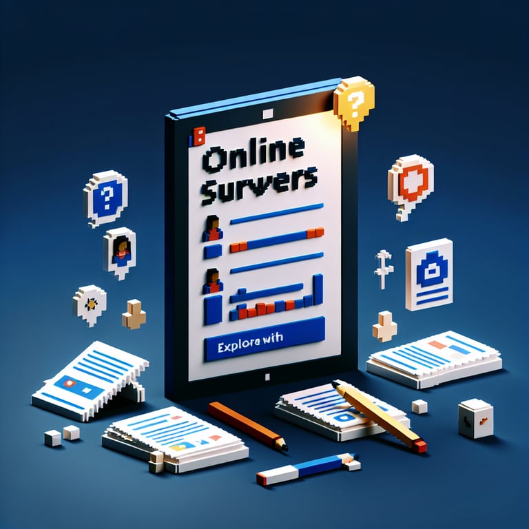 Artistic 3D voxel depicting vibrant gay survey concept