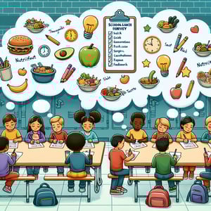 Illustration depicting the concept of gaining insights through effective School Lunch survey questions.