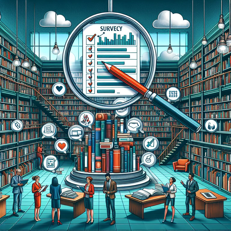 Diagram illustrating comprehensive understanding of Academic Library survey questions.