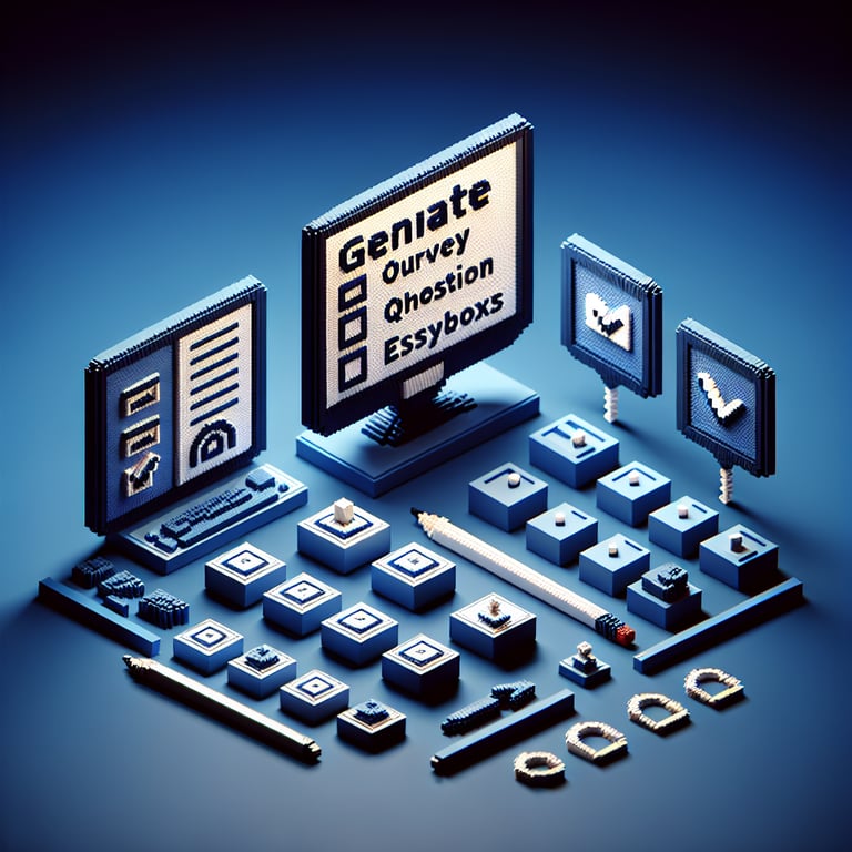 Artistic 3D voxel art: interactive student survey interface
