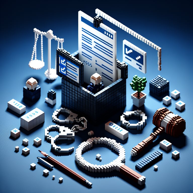 3D voxel police crime questionnaire art