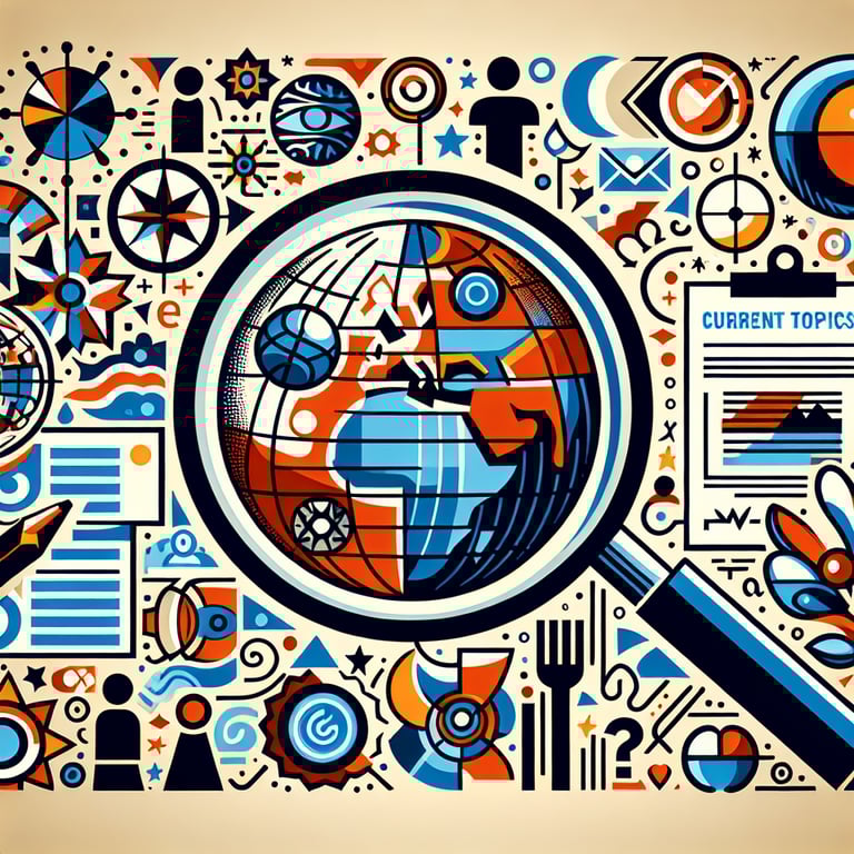 Illustration depicting the exploration of current topics using World Values survey questions.