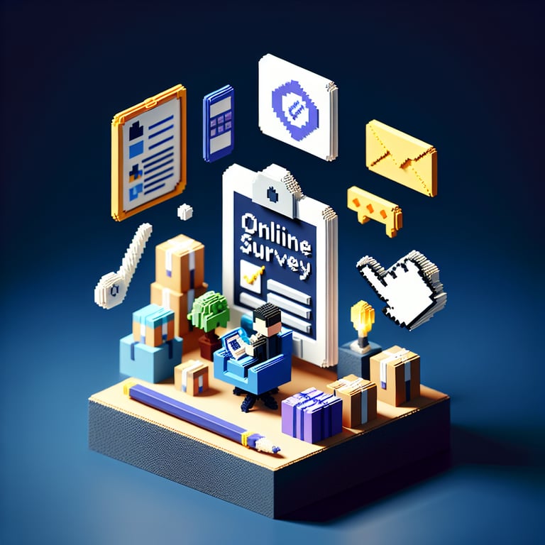creative 3D voxel decentralized ledger poll