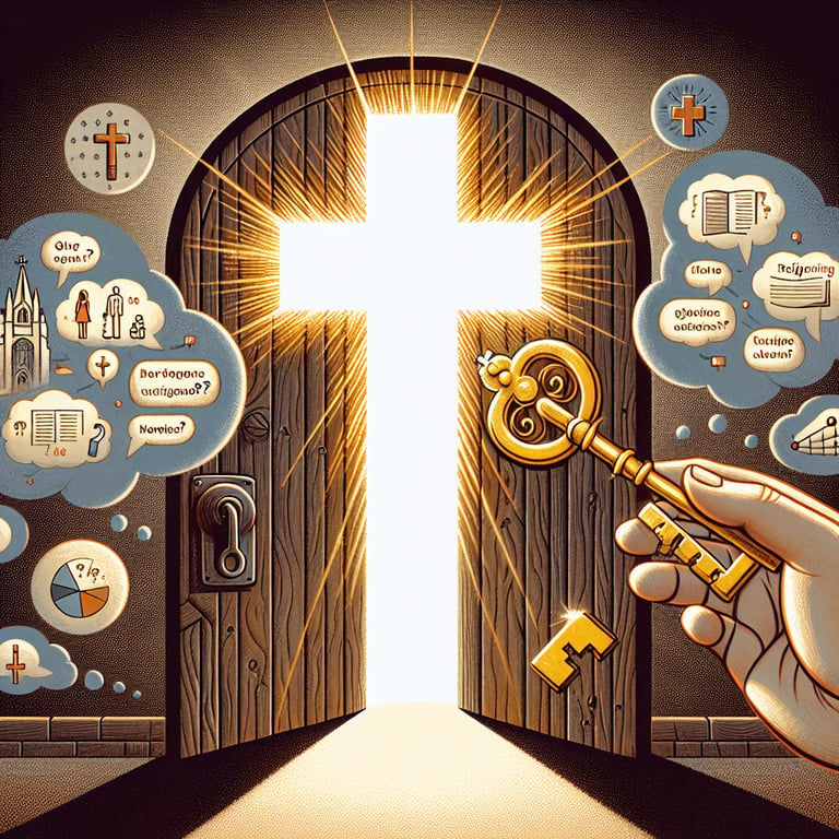 Illustration highlighting the importance and examples of religiosity survey questions.