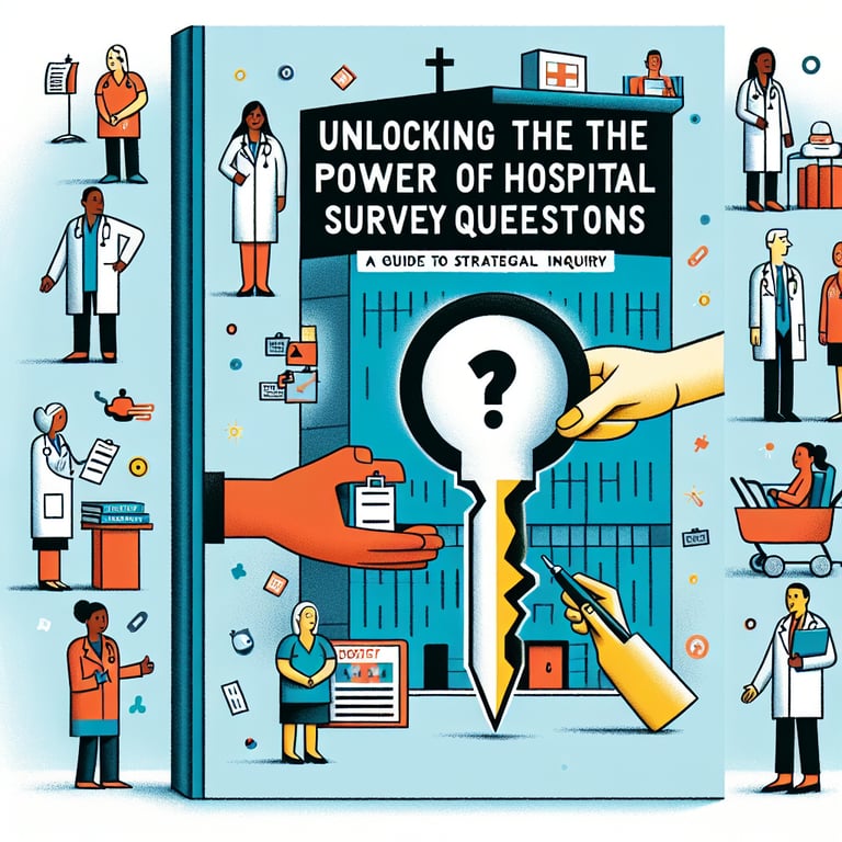 Illustration showcasing the strategic use of hospital survey questions to unlock potential.