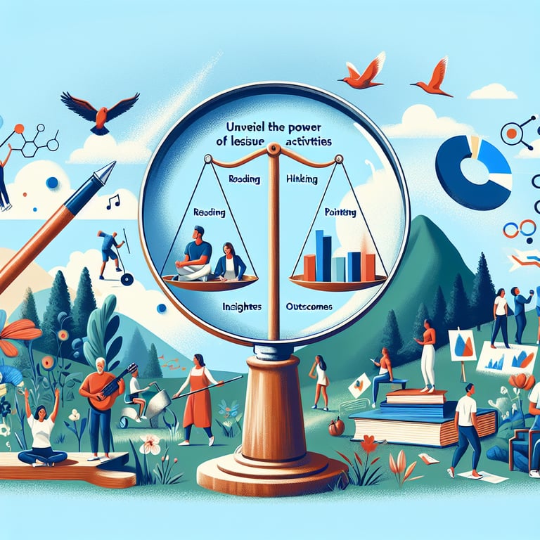 Graphic illustrating the impact of Leisure Activities survey questions on insights and outcomes.