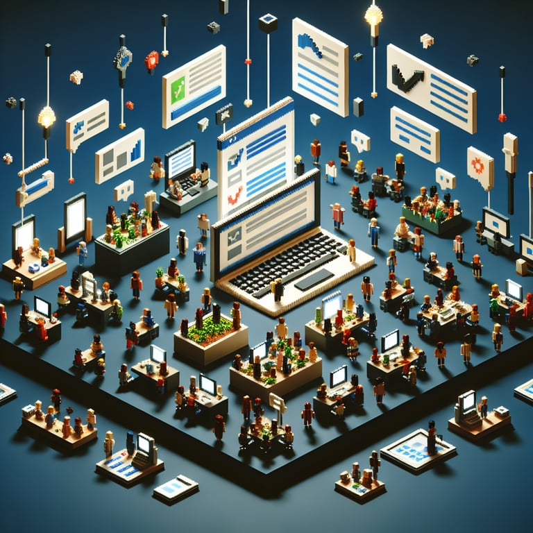 Artistic 3D voxel feedback hub for coworking space survey