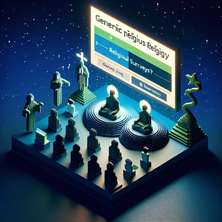 Artistic 3D voxel spotlighting a Scientology assessment tool