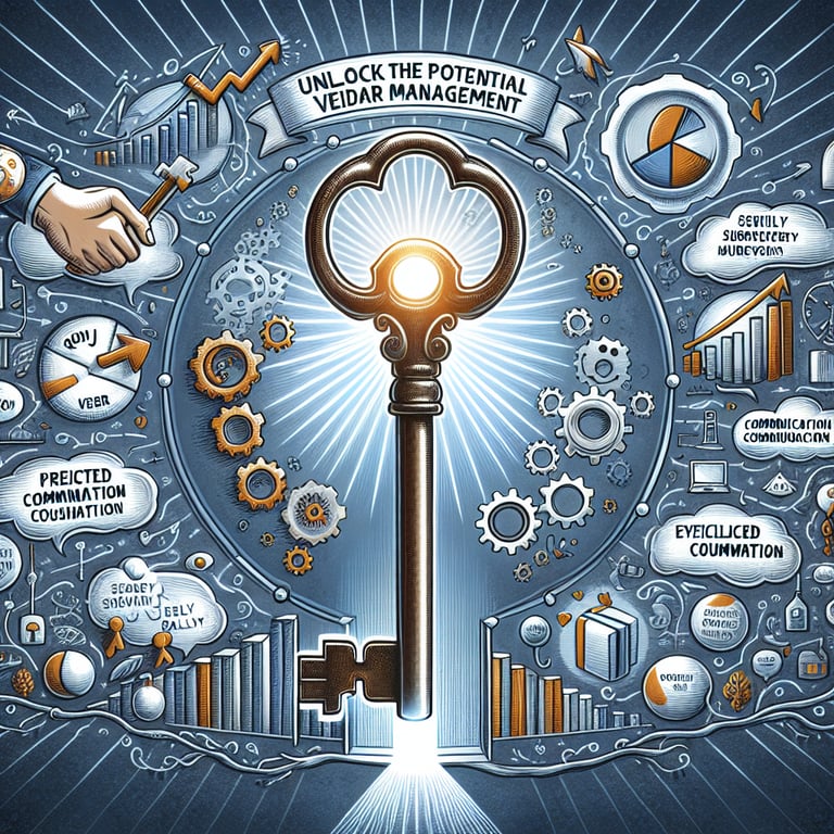 Illustration of essential Vendor Management survey questions and their predicted outcomes.