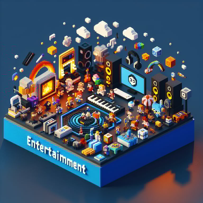 3D voxel model of a playful survey canvas