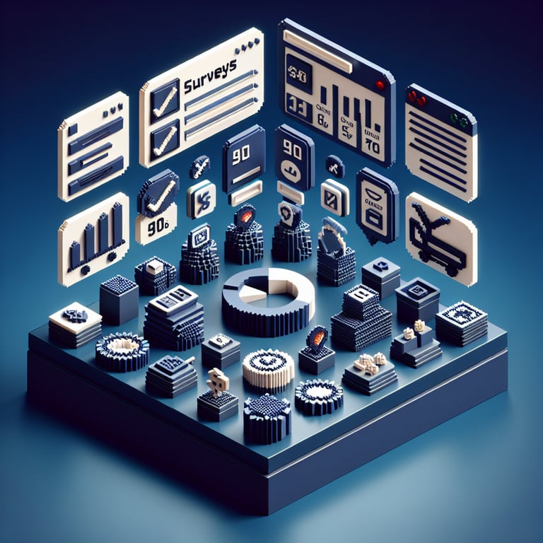 Creative 3D voxel symbolizing buying intention metrics