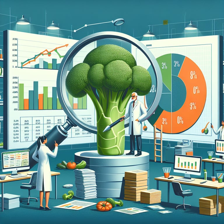 Illustration demonstrating a data-driven approach to Food and Nutrition survey questions.