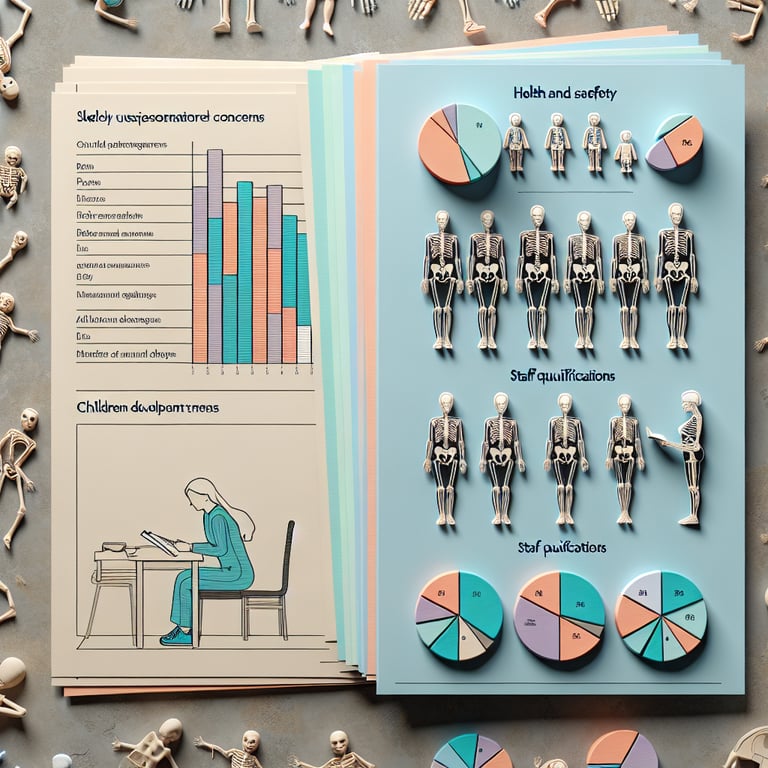 Graphical representation of insights derived from daycare survey questions exploring topical concerns.