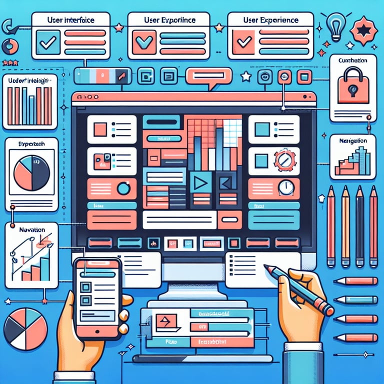 Illustration depicting essential questions and expected outcomes in a Website Design Feedback survey