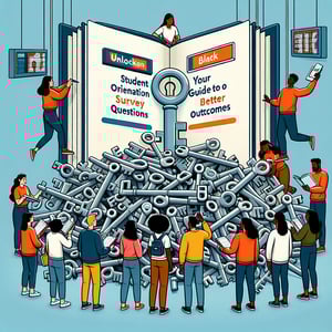 Illustration showcasing the power of Student Orientation survey questions for improved outcomes.