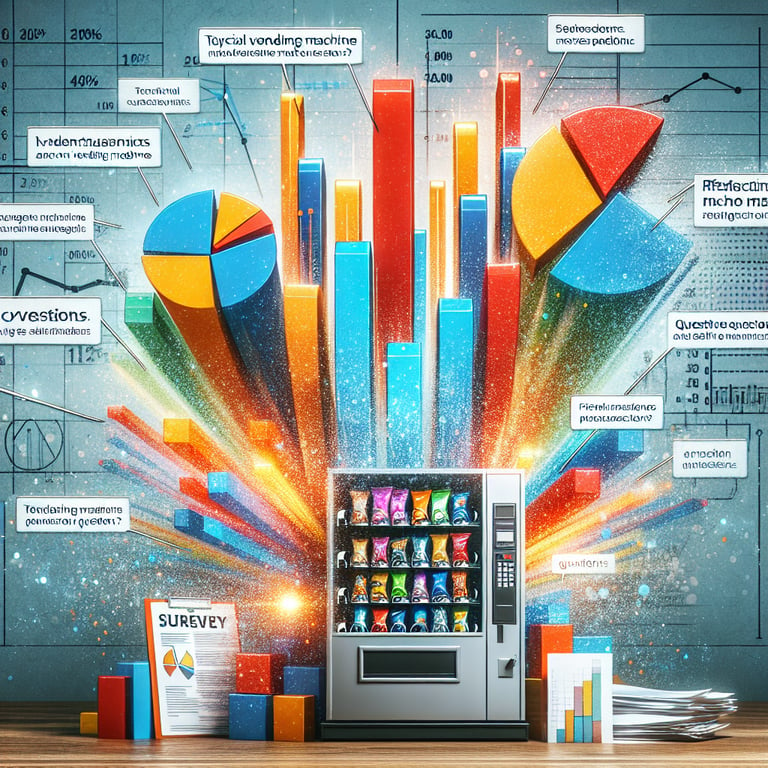 Illustration of effective Vending Machine survey questions uncovering trends.