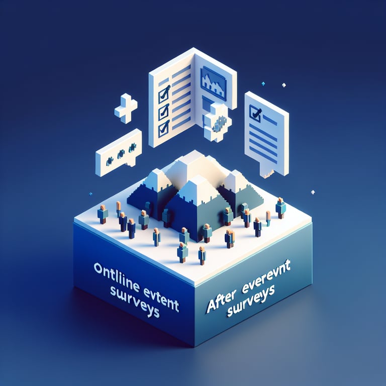 3D voxel sculpture illustrating post-event feedback collection