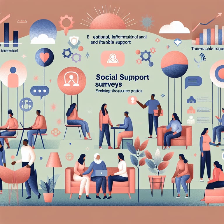 An illustration exploring the relevance of Social Support survey questions today.