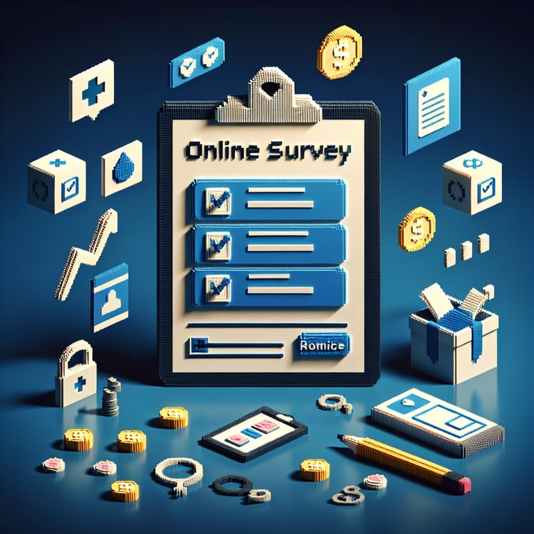 Artistic 3D voxel of crafting health insurance questionnaire insights