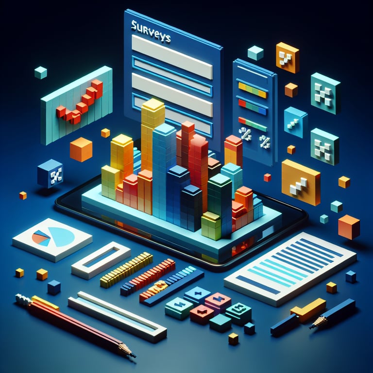 Artistic 3D voxel showcasing poll engagement frequency