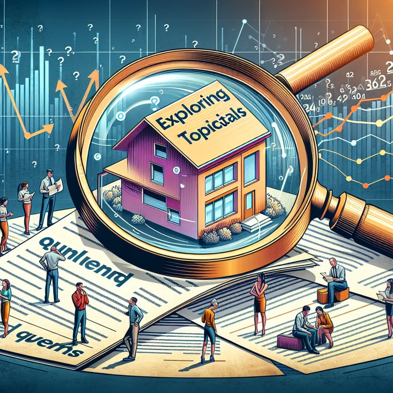 Illustration depicting the relevance of Real Estate Market survey questions in exploring topical trends.