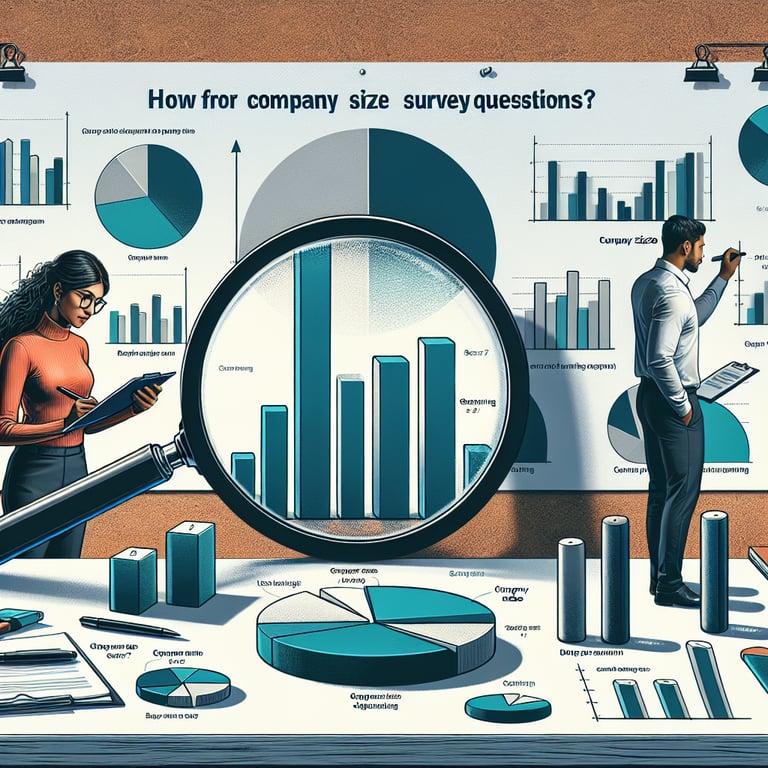 Illustration depicting the potential of Company Size survey questions and expected outcomes.