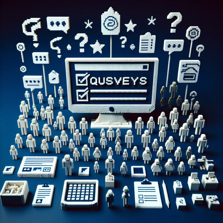 Artistic 3D voxel of Family Feud survey dynamics